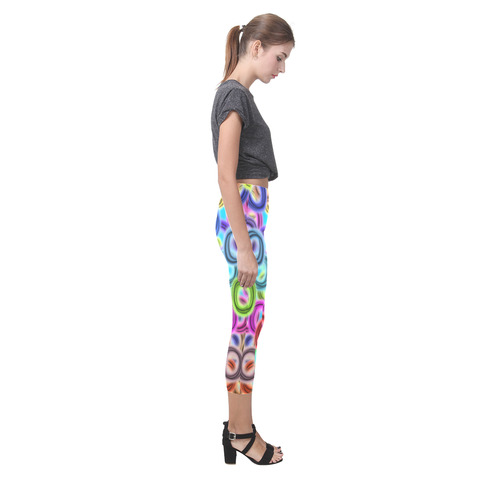 Colorful ovals Capri Legging (Model L02)