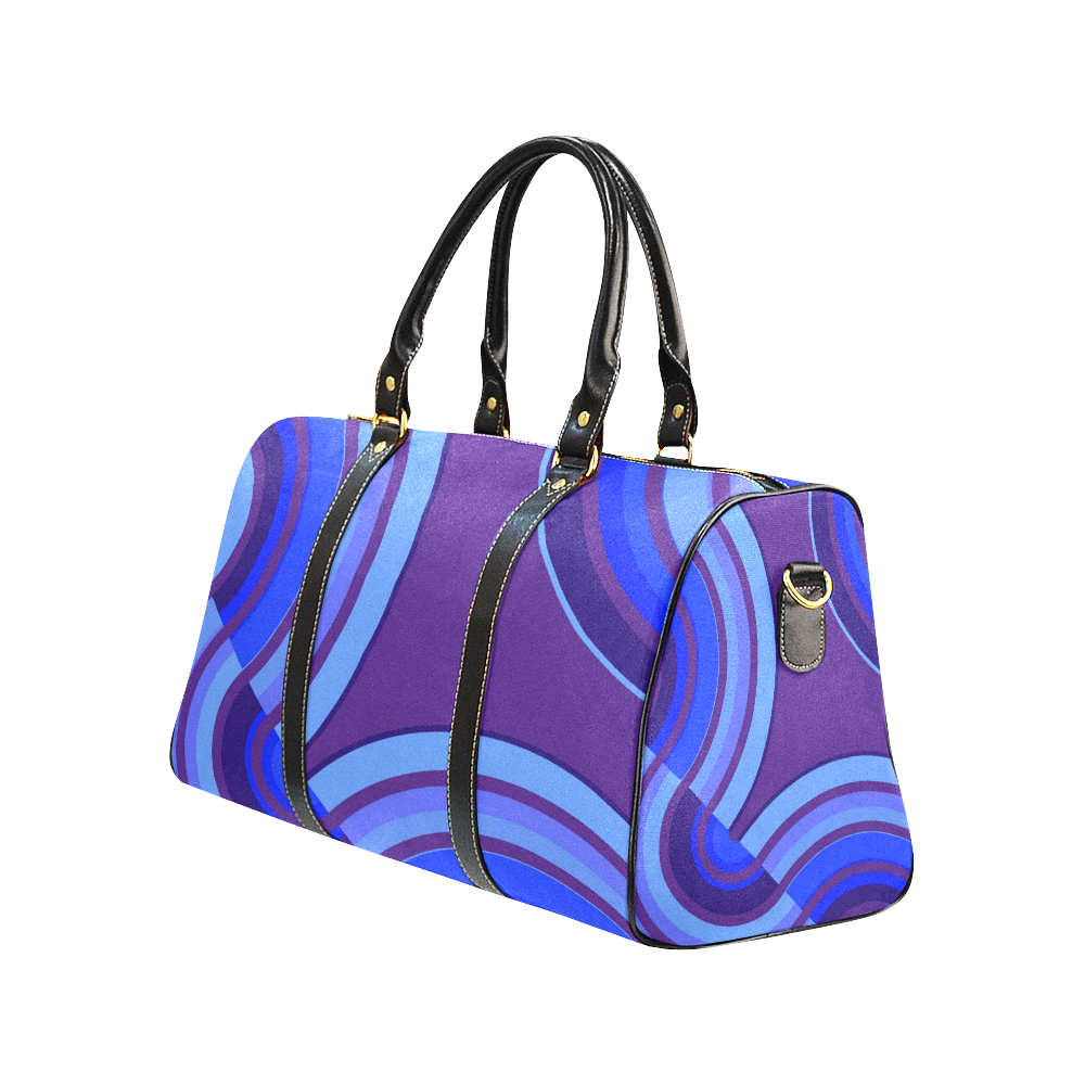purple curve New Waterproof Travel Bag/Large (Model 1639)