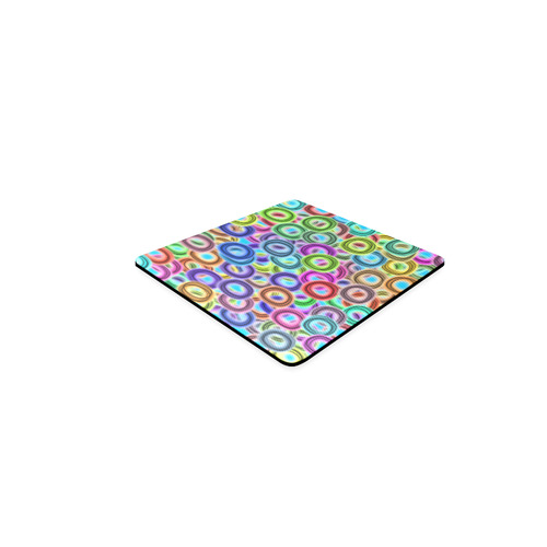 Colorful ovals Square Coaster