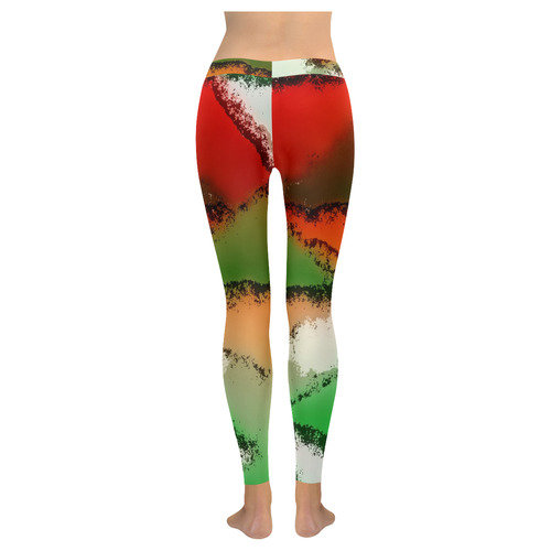 abstract fantasy 29A by FeelGood Women's Low Rise Leggings (Invisible Stitch) (Model L05)