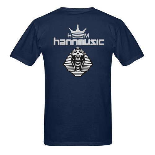 navy hannmusic pharaoh tee Men's T-Shirt in USA Size (Two Sides Printing)