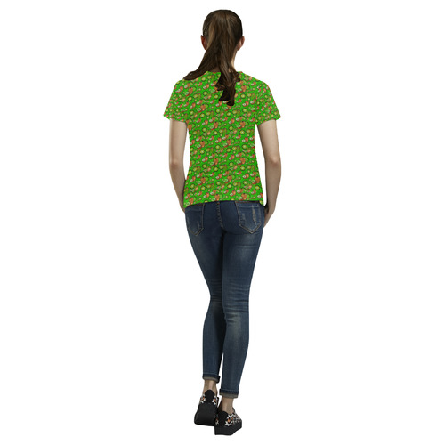 Kiwi Popart by Nico Bielow All Over Print T-Shirt for Women (USA Size) (Model T40)