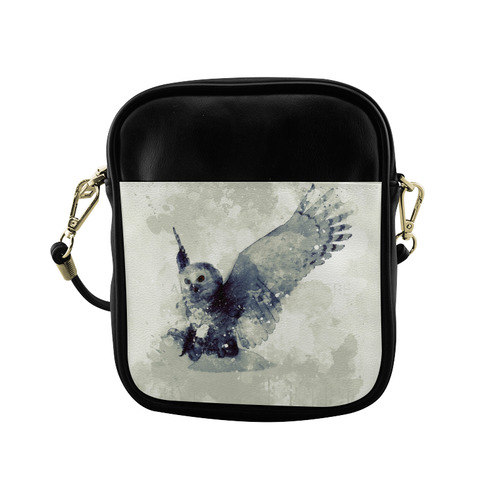 Wonderful owl, watercolor Sling Bag (Model 1627)