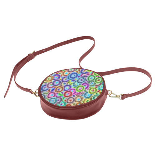 Colorful ovals Round Sling Bag (Model 1647)