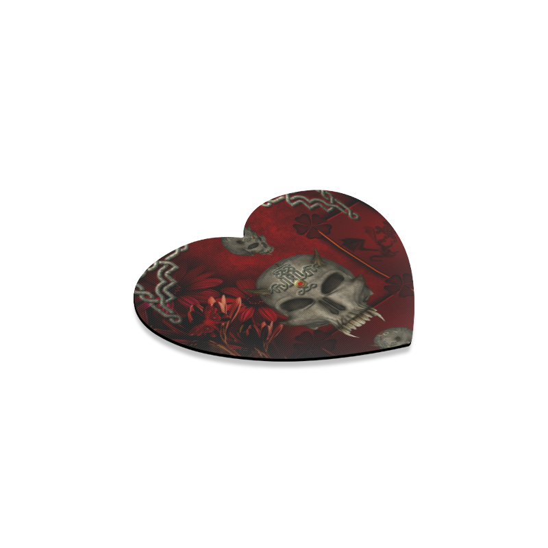Skull with celtic knot Heart Coaster
