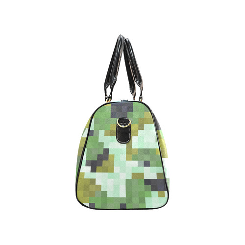 green camo pixels New Waterproof Travel Bag/Large (Model 1639)