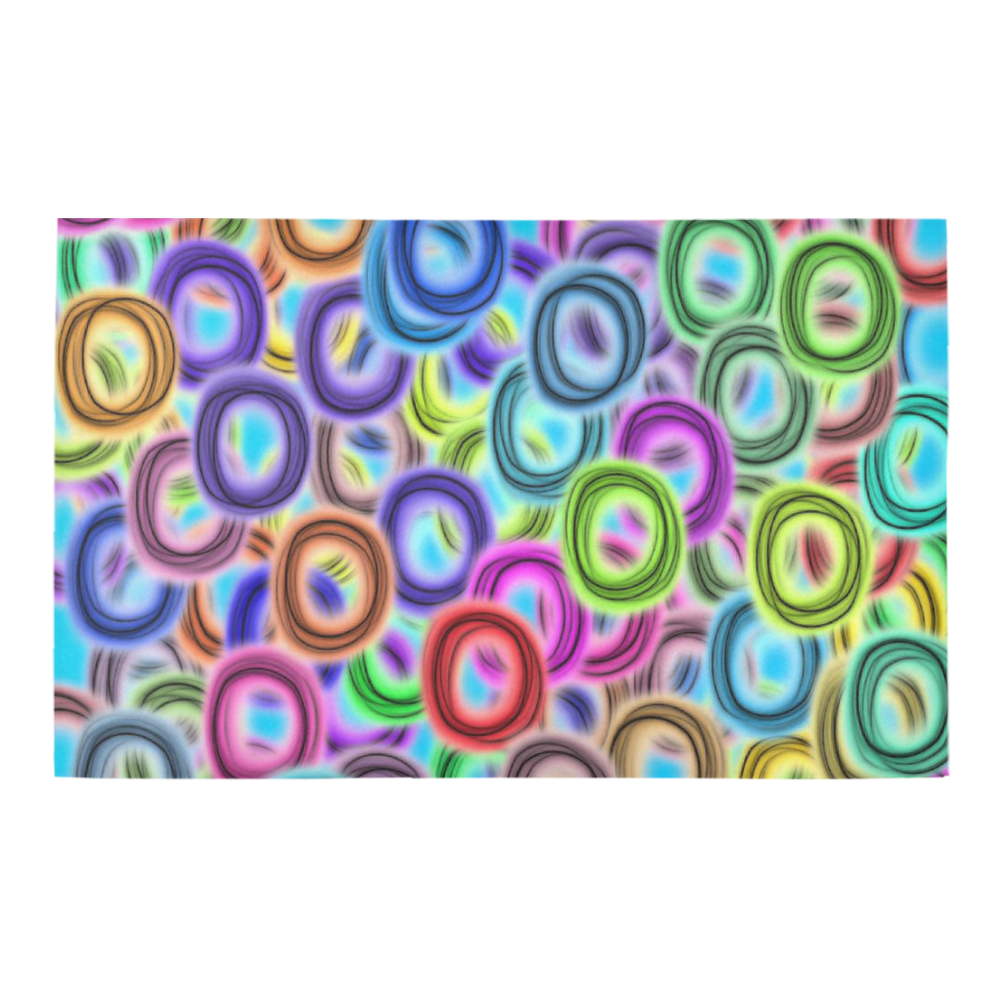 Colorful ovals Bath Rug 20''x 32''