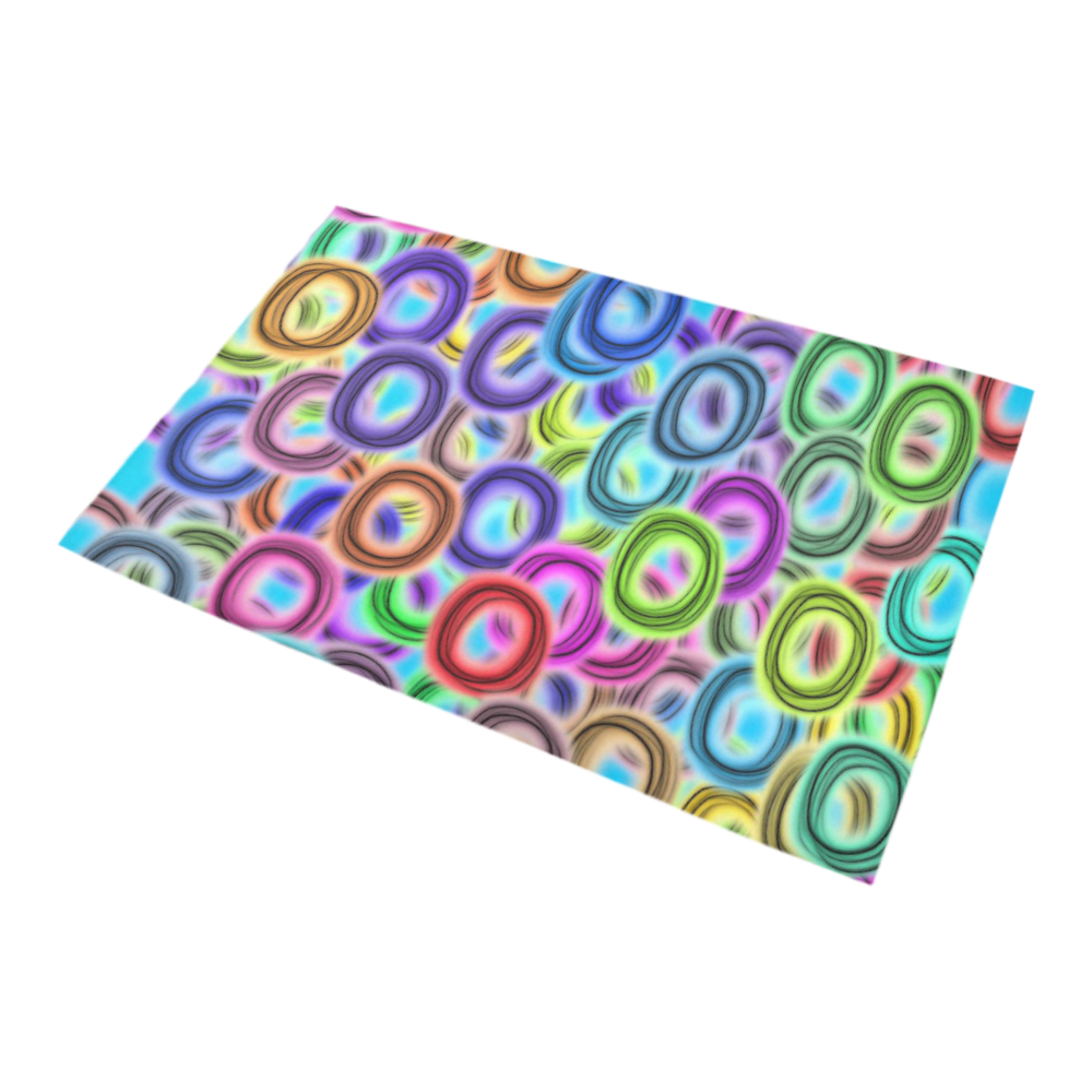 Colorful ovals Bath Rug 20''x 32''