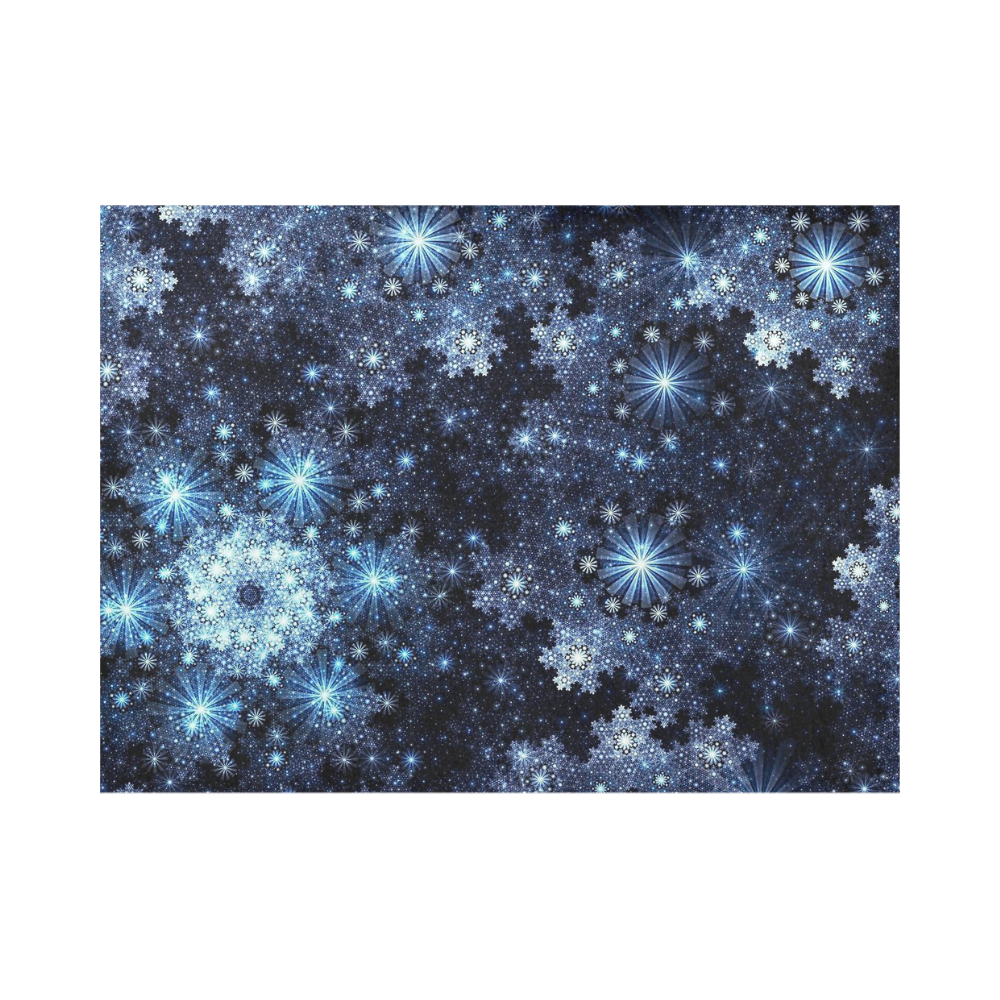 Wintery Blue Snowflake Pattern Placemat 14’’ x 19’’ (Set of 6)
