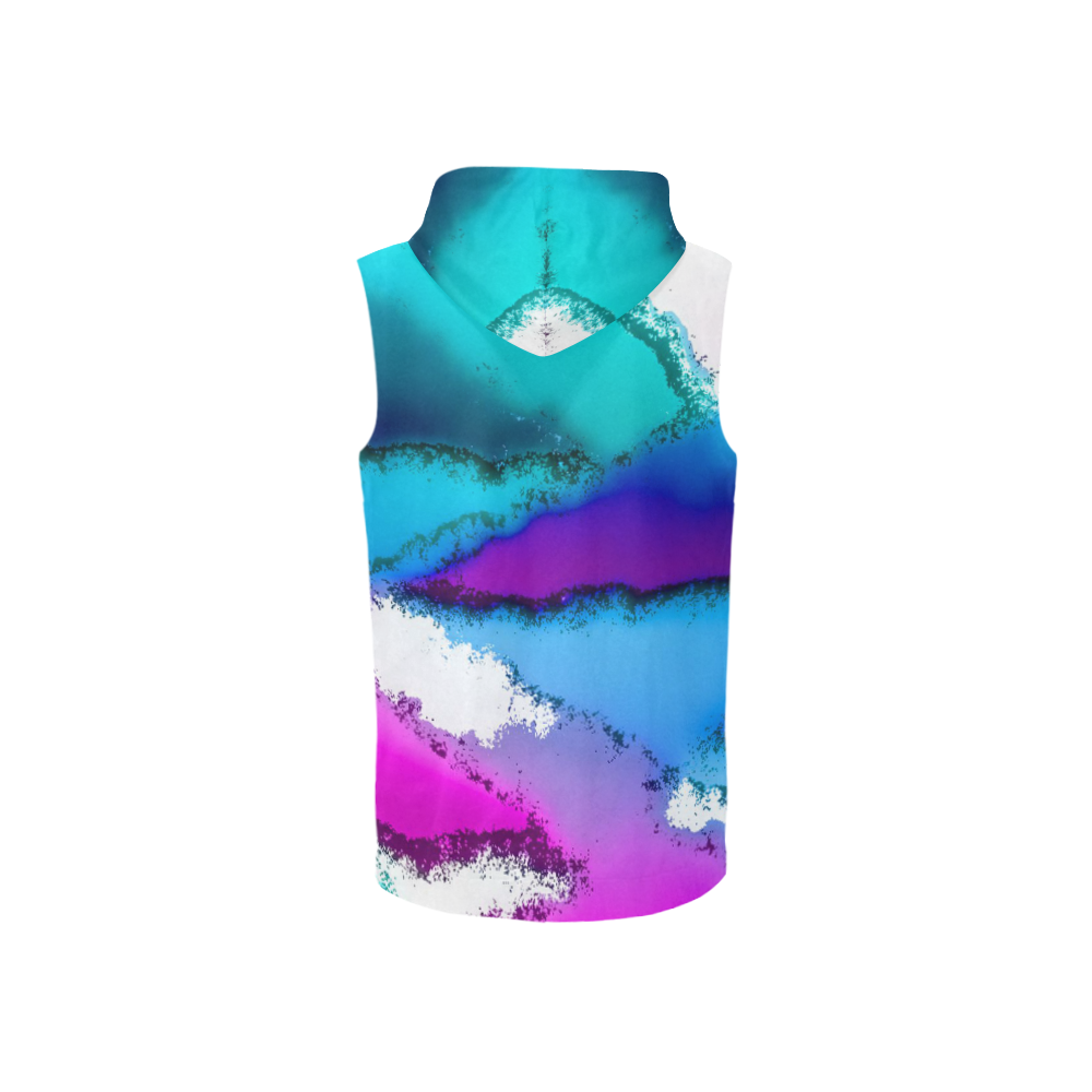 abstract fantasy 29B by FeelGood All Over Print Sleeveless Zip Up Hoodie for Women (Model H16)