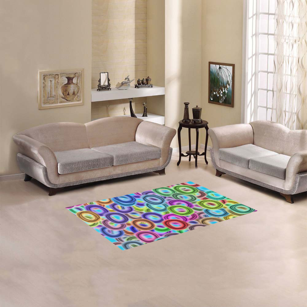 Colorful ovals Area Rug 2'7"x 1'8‘’
