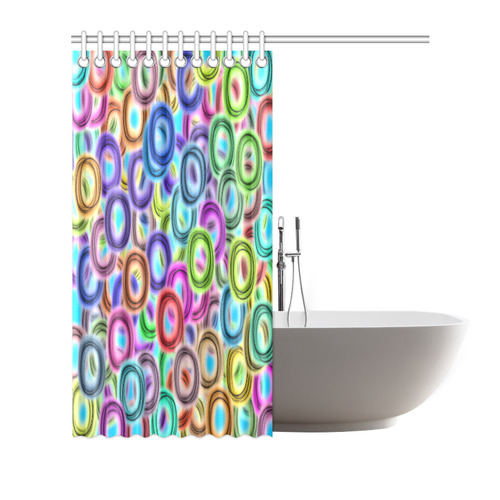 Colorful ovals Shower Curtain 72"x72"
