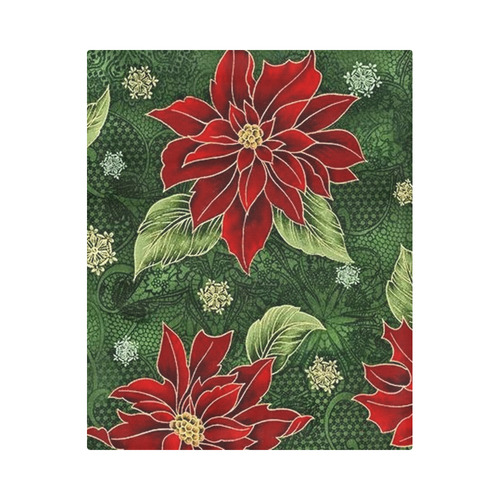 Elegant Christmas Poinsettia Duvet Cover 86"x70" ( All-over-print)