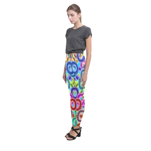 Colorful ovals Cassandra Women's Leggings (Model L01)