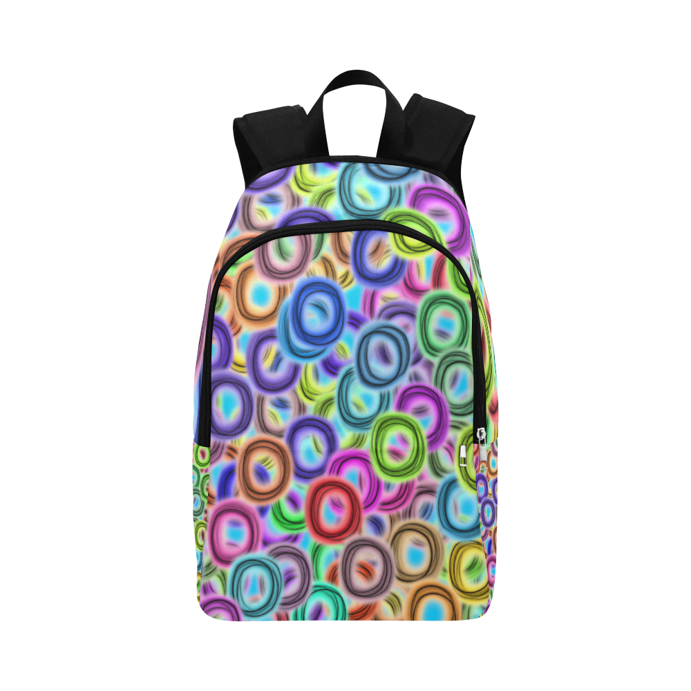 Colorful ovals Fabric Backpack for Adult (Model 1659)