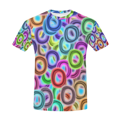 Colorful ovals All Over Print T-Shirt for Men (USA Size) (Model T40)