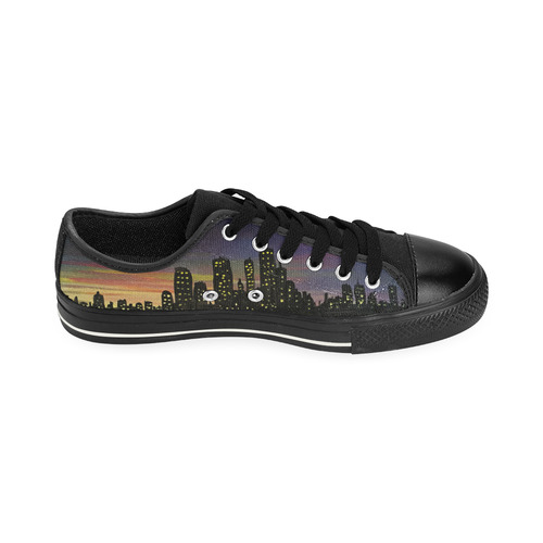 City Lights Low Top Canvas Shoes for Kid (Model 018)