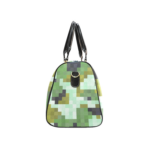 green camo pixels New Waterproof Travel Bag/Large (Model 1639)