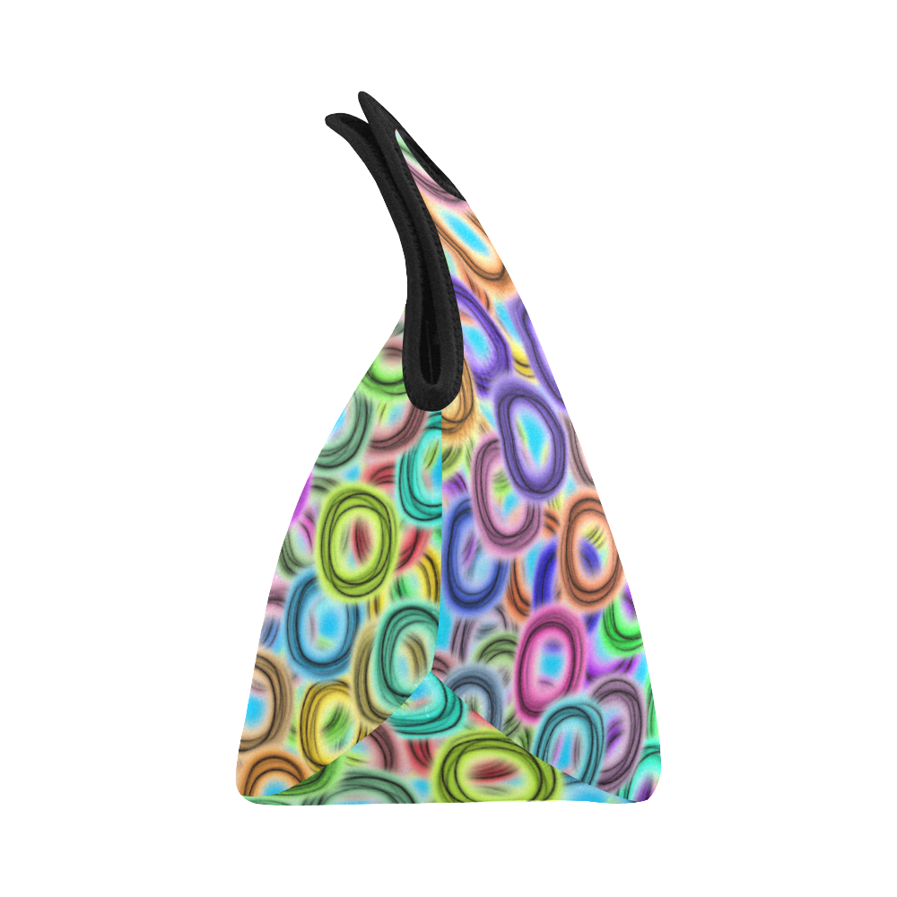 Colorful ovals Neoprene Lunch Bag/Small (Model 1669)