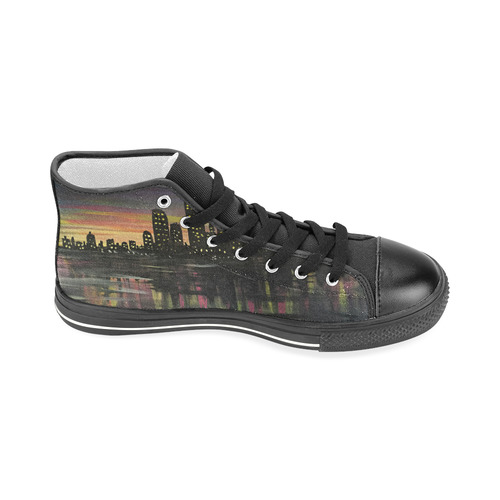 City Lights Men’s Classic High Top Canvas Shoes (Model 017)