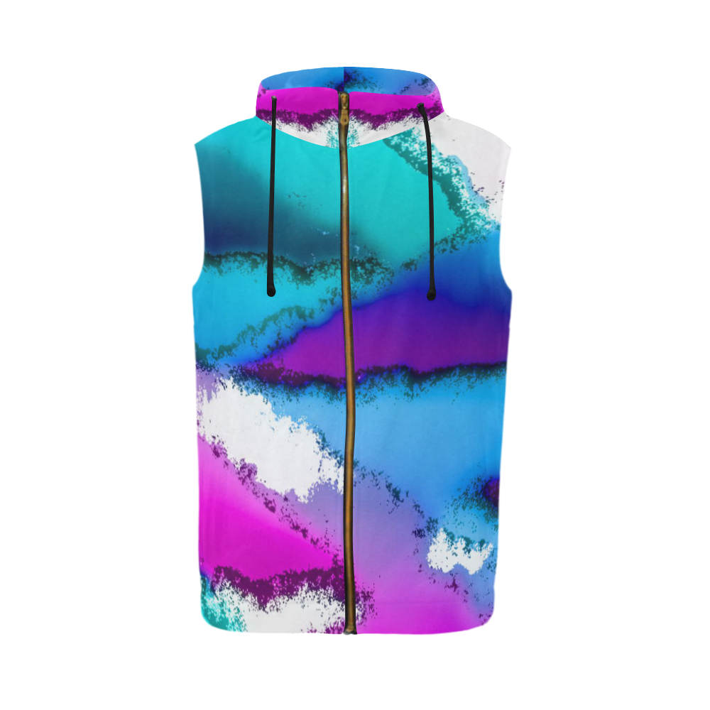 abstract fantasy 29B by FeelGood All Over Print Sleeveless Zip Up Hoodie for Men (Model H16)