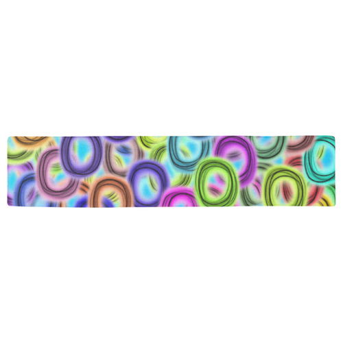Colorful ovals Table Runner 16x72 inch