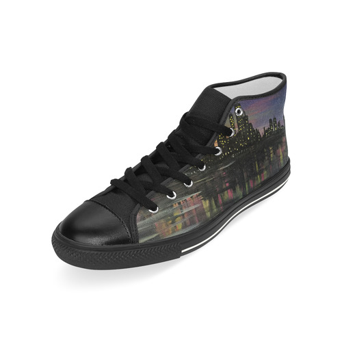 City Lights Men’s Classic High Top Canvas Shoes (Model 017)