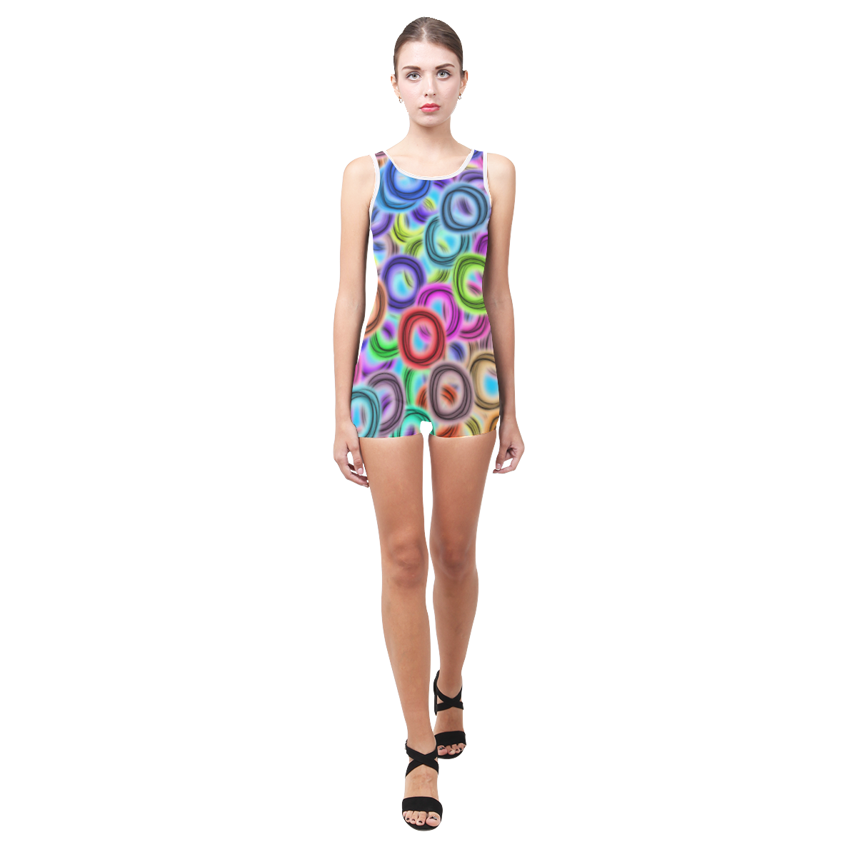 Colorful ovals Classic One Piece Swimwear (Model S03)