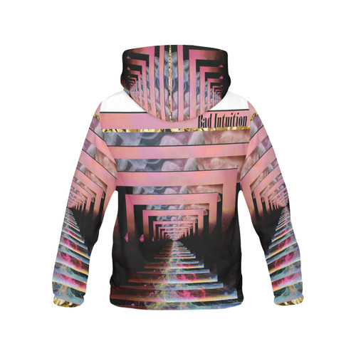 Bad Intuition All Over Print Hoodie for Women (USA Size) (Model H13)