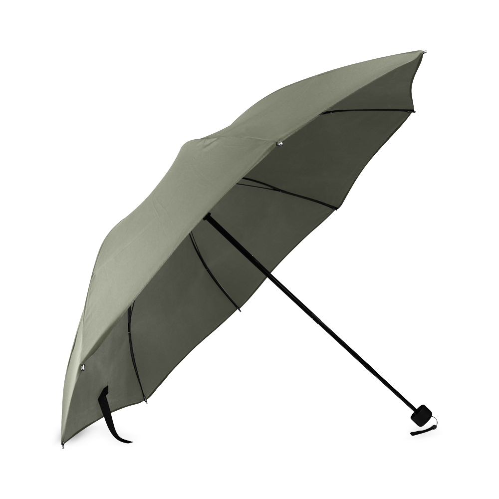 Camo Color Solid Dark Green Foldable Umbrella (Model U01)