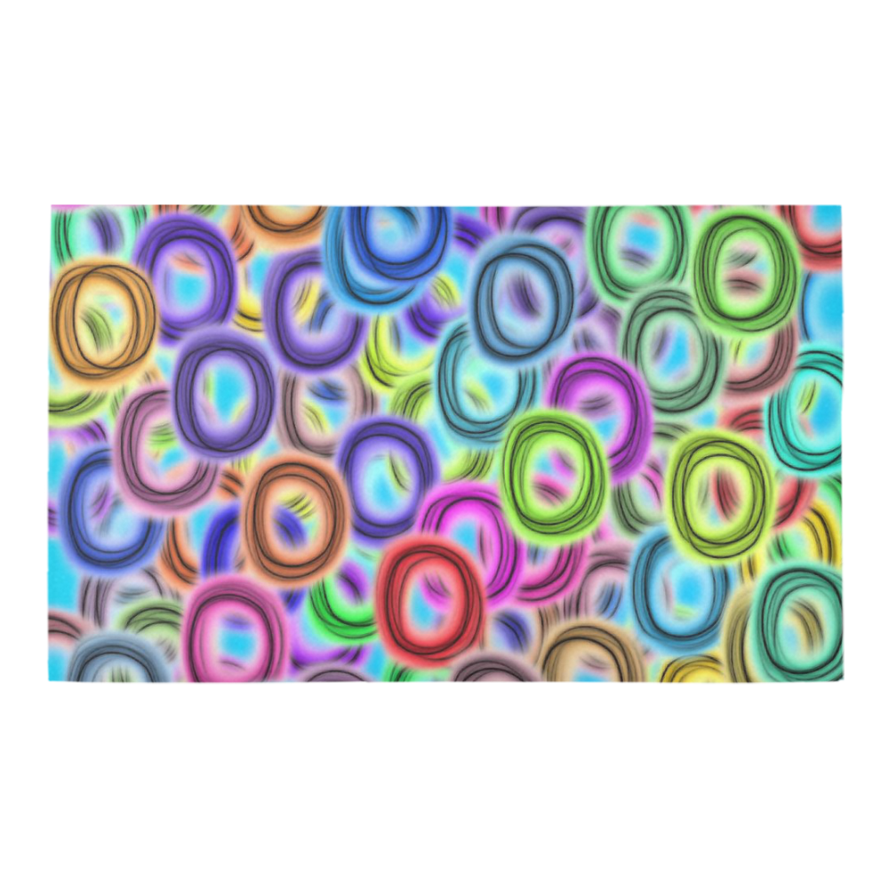 Colorful ovals Azalea Doormat 30" x 18" (Sponge Material)