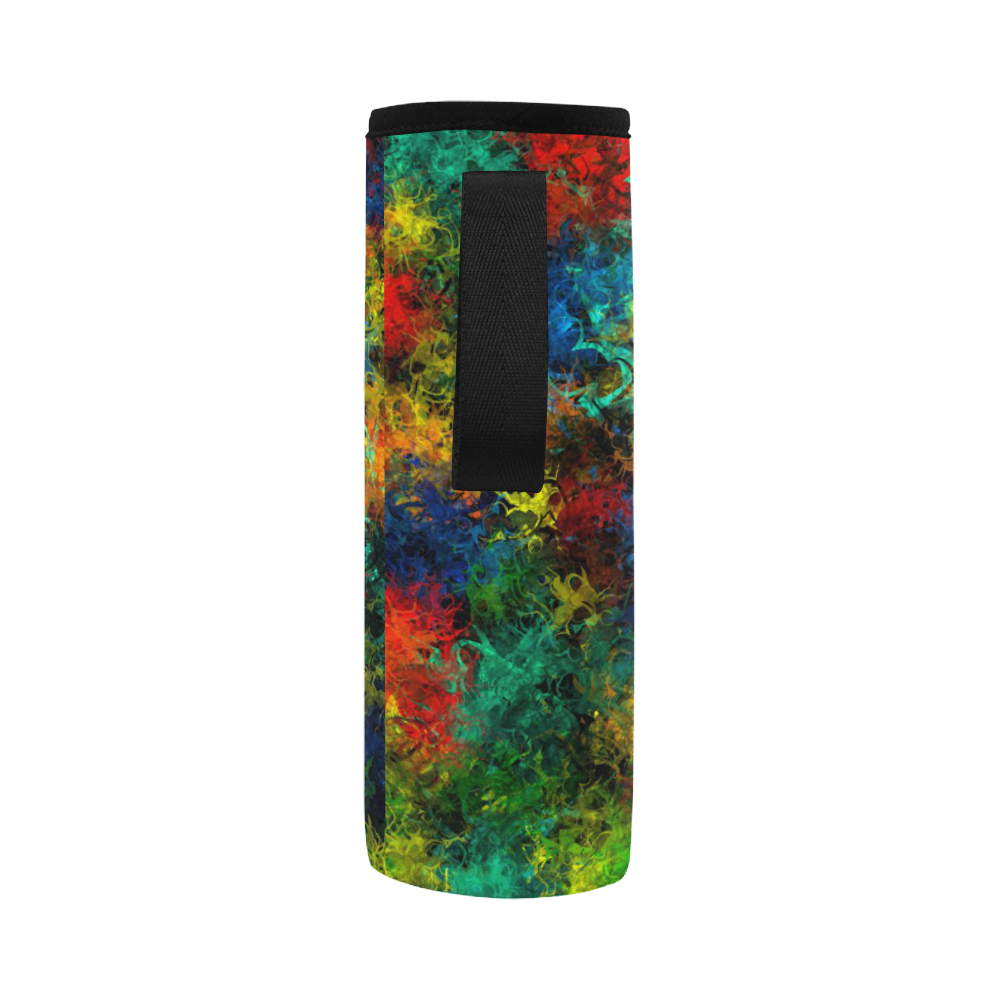 squiggly abstract A by JamColors Neoprene Water Bottle Pouch/Large
