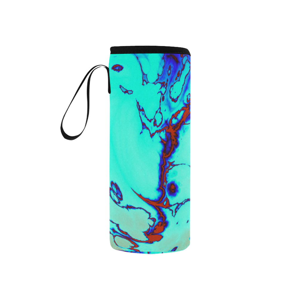 stormy marbled 2 by JamColors Neoprene Water Bottle Pouch/Small