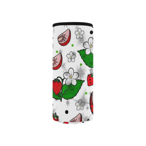 Strawberry Popart by Nico Bielow Neoprene Water Bottle Pouch/Small