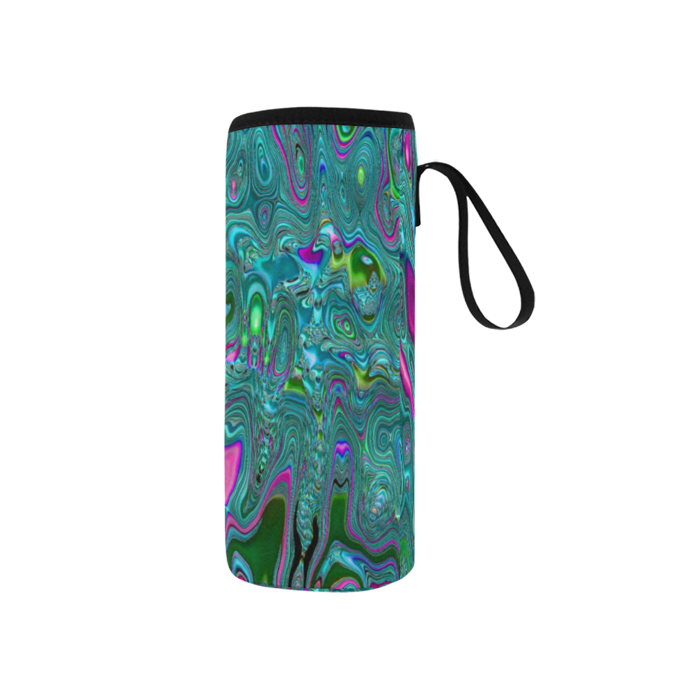 melted fractal 1C by JamColors Neoprene Water Bottle Pouch/Small