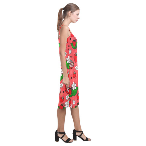 Strawberry Popart by Nico Bielow Alcestis Slip Dress (Model D05)