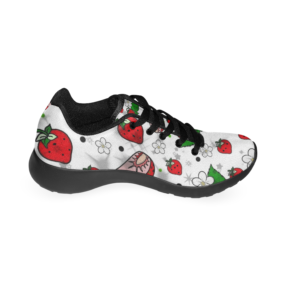 Strawberry Popart by Nico Bielow Kid's Running Shoes (Model 020)