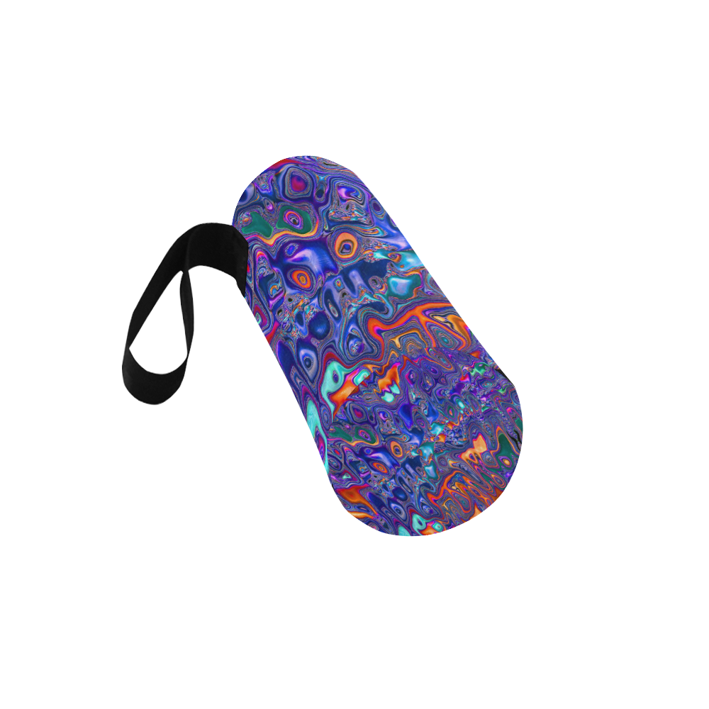 melted fractal 1B by JamColors Neoprene Water Bottle Pouch/Large