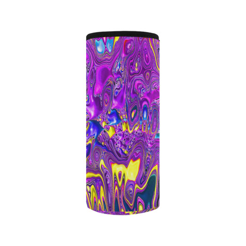 melted fractal 1A by JamColors Neoprene Water Bottle Pouch/Medium