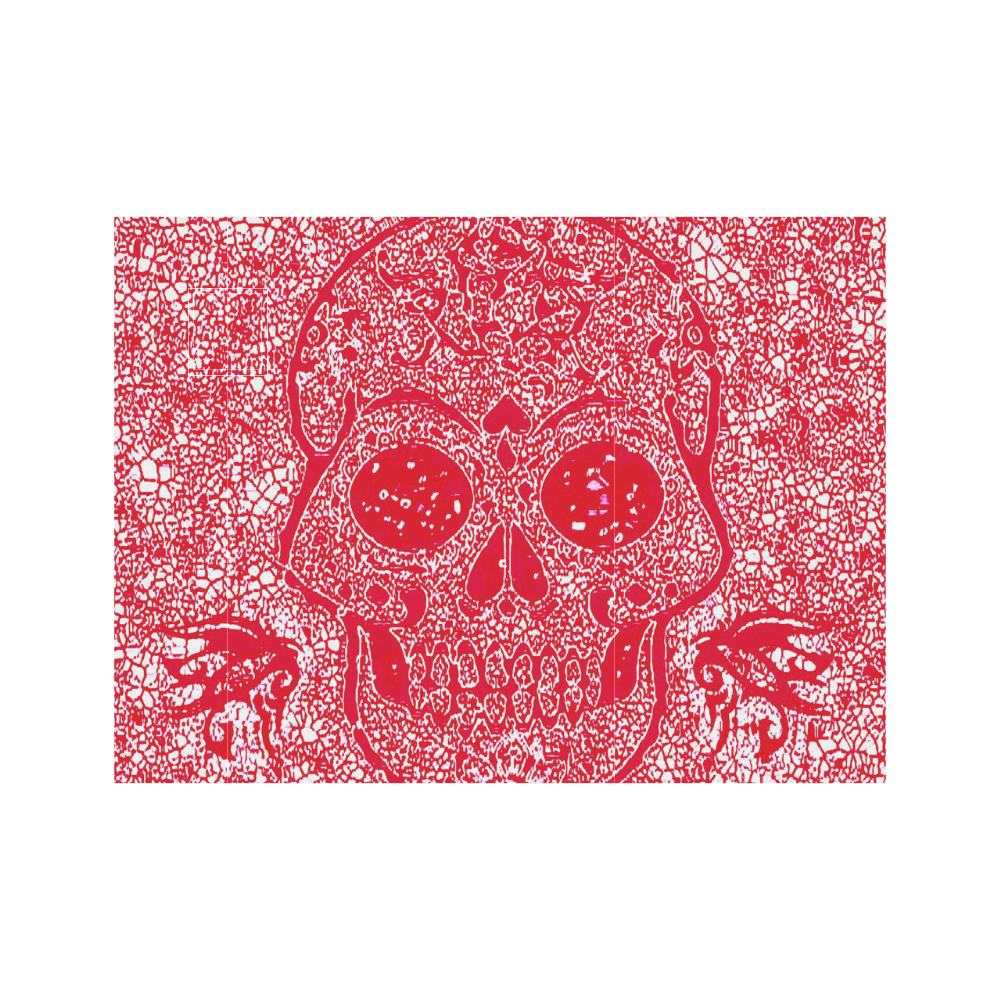 mosaic skull red by JamColors Neoprene Water Bottle Pouch/Small