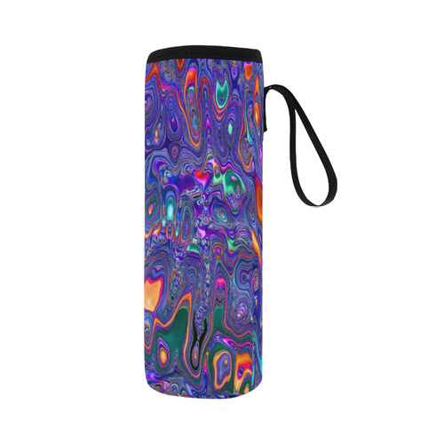 melted fractal 1B by JamColors Neoprene Water Bottle Pouch/Large