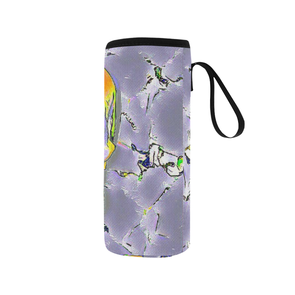 funny Color Skull F by JamColors Neoprene Water Bottle Pouch/Medium