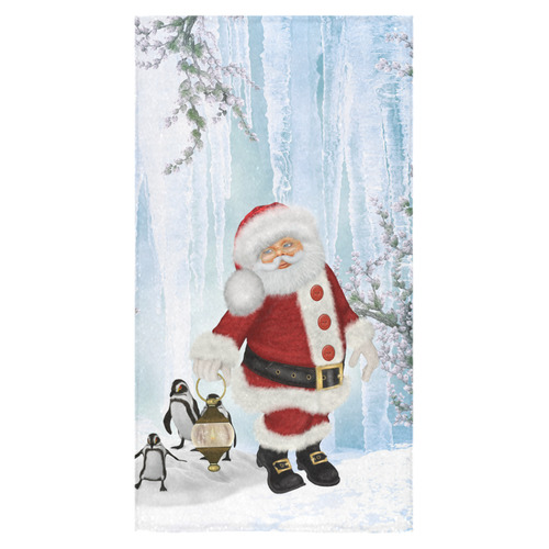 Santa Claus with penguin Bath Towel 30"x56"
