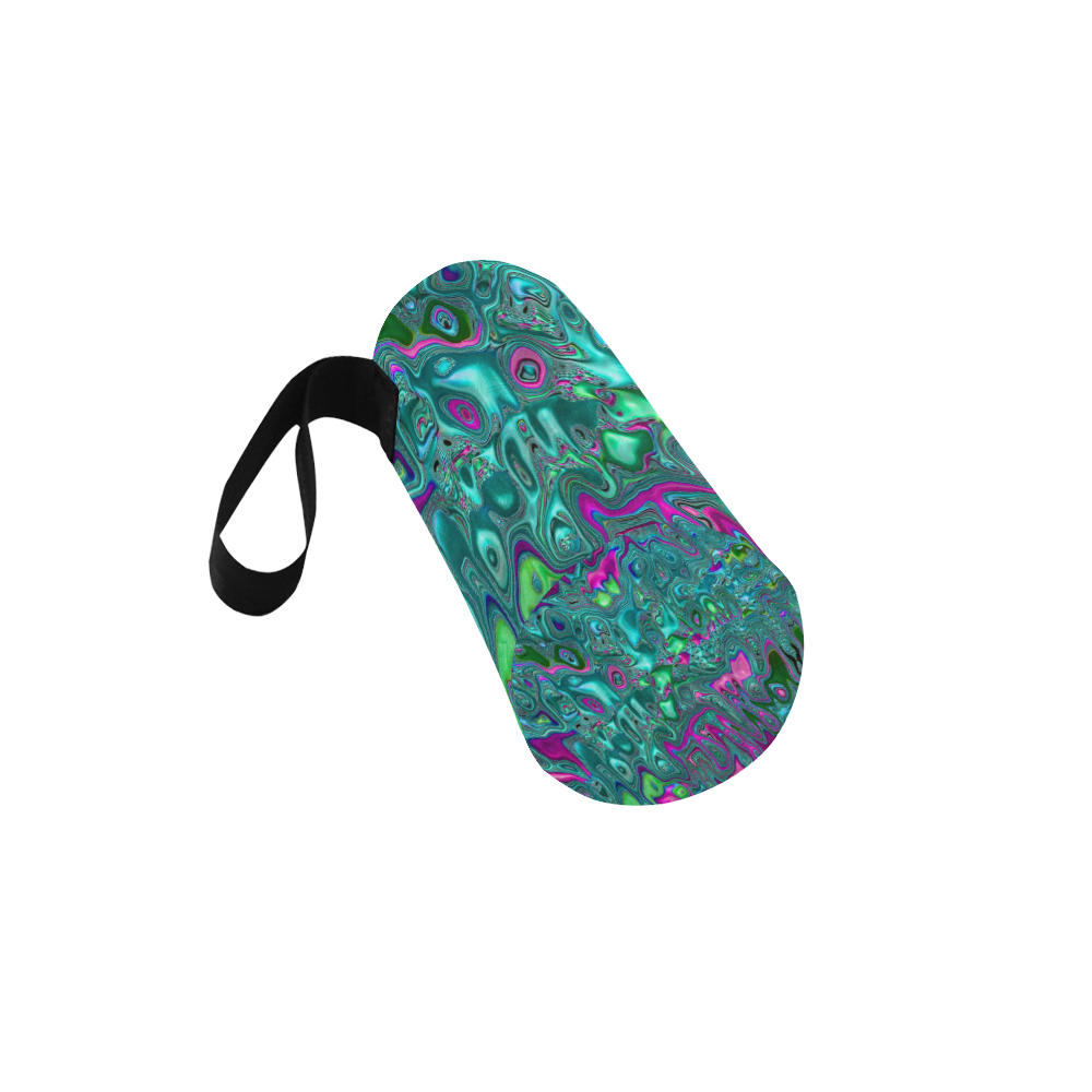 melted fractal 1C by JamColors Neoprene Water Bottle Pouch/Medium
