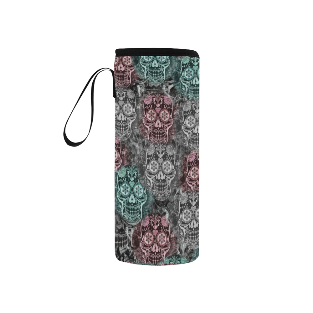 Skulls 1117D by JamColors Neoprene Water Bottle Pouch/Small