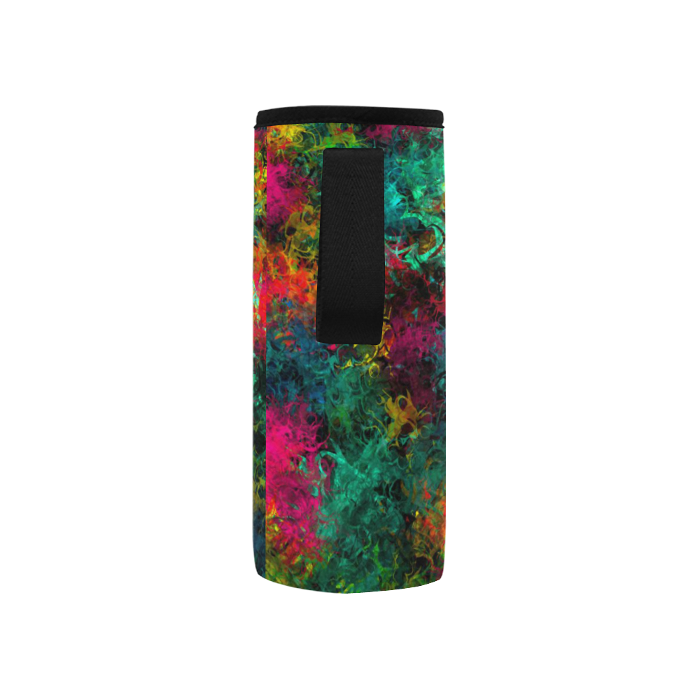 squiggly abstract B by JamColors Neoprene Water Bottle Pouch/Small