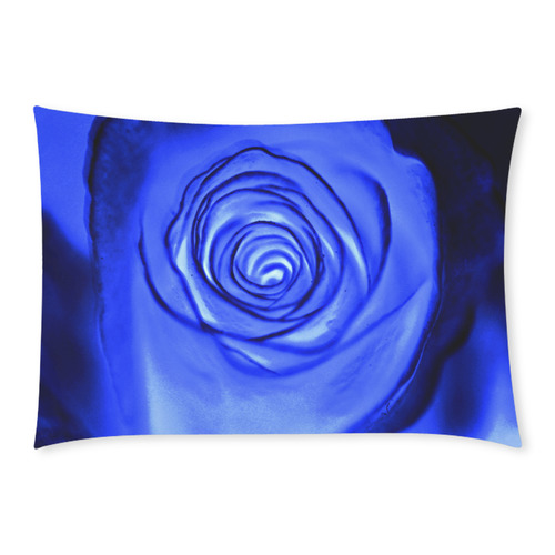 Blue Rose Custom Rectangle Pillow Case 20x30 (One Side)
