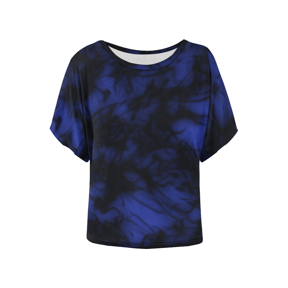Midnight Women's Batwing-Sleeved Blouse T shirt (Model T44)