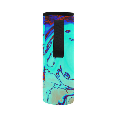 stormy marbled 2 by JamColors Neoprene Water Bottle Pouch/Large