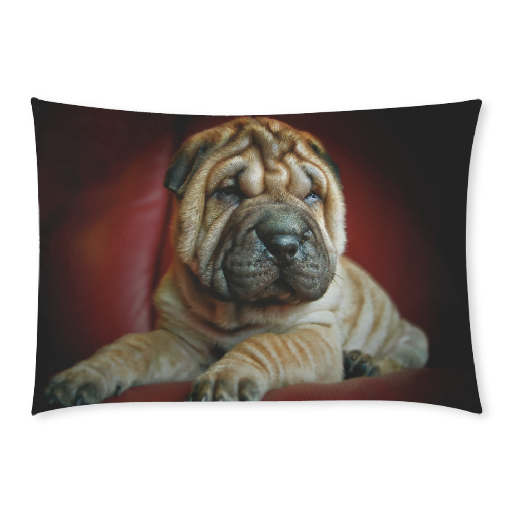 Dog Portrait Custom Rectangle Pillow Case 20x30 (One Side)